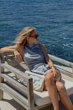 CLAIRE ROSE X Na-kd Open Back Tie Detail Mini Dress -Party Dresses Sales 1720 000063 0617 editorial