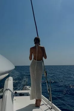 Amalie Star X NA-KD Crochet Maxi Dress