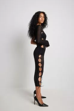 NA-KD ART All Over Lacing Detail Dress -Party Dresses Sales all over lacing detail dress 1686 000112 0002 01c