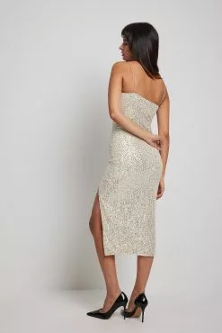 NA-KD Party Asymmetric Sequin Midi Dress -Party Dresses Sales asymmetric sequin midi dress 1017 001874 00051680