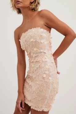 Josefine Hj X Na-Kd Bandeau Sequin Mini Dress
