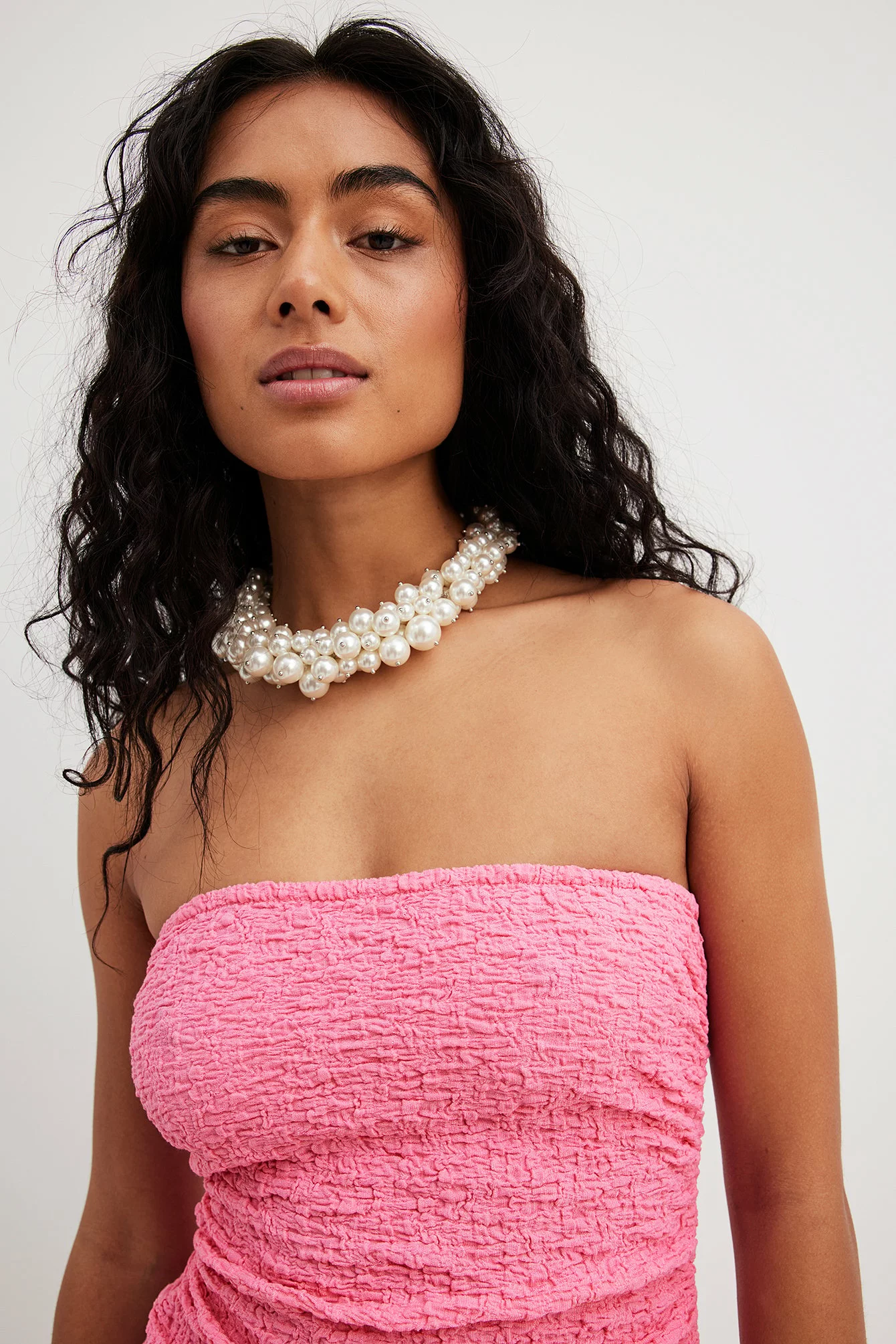 NA-KD Party Bandeau Waffled Mini Dress 4 NA-KD Party Bandeau Waffled Mini Dress - Image 4