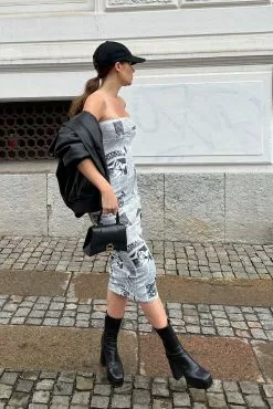 NA-KD Bandeau Midi Dress