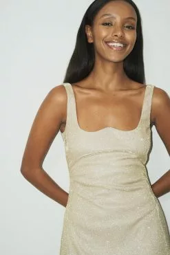 Lovisa Barkman X NA-KD Wire Detail Neckdrop Mini Dress