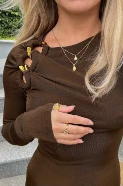 NA-KD Trend Chain Detail Fitted Dress