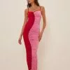 NA-KD Trend Color Block Maxi Dress