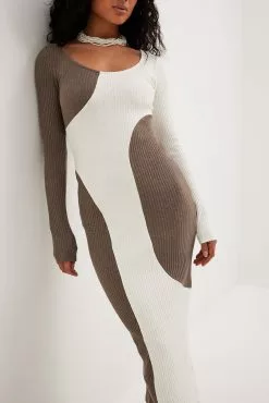 NA-KD Trend Colour Block Midi Dress -Party Dresses Sales colour block midi dress 1018 010518 985626599 copy