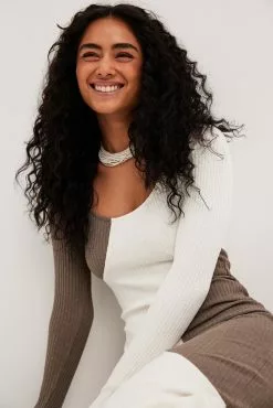 NA-KD Trend Colour Block Midi Dress