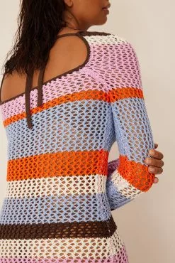 Romee Strijd X NA-KD Crochet Knitted Long Dress -Party Dresses Sales crochet knitted long dress 1749 000056 5363 04