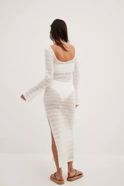 NA-KD Trend Crochet Structured Maxi Dress -Party Dresses Sales crochet structured maxi dress 1018 010481 0260 4000