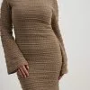 NA-KD Trend Crochet Structured Mini Dress