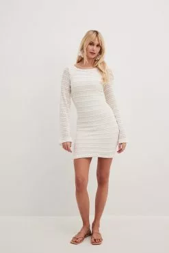 NA-KD Trend Crochet Structured Mini Dress -Party Dresses Sales crochet structured mini dress 1018 010519 02602253 1