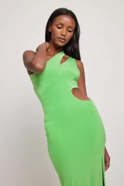 NA-KD ART Cut Out High Slit Maxi Dress -Party Dresses Sales cut out high slit maxi dress 1686 000102 001015133