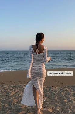 NA-KD Trend Crochet Structured Maxi Dress -Party Dresses Sales danielleebrownn 1018 010481 0260 social