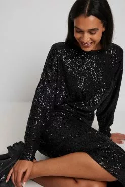 NA-KD Party Deep Back Sequin Midi Dress -Party Dresses Sales deep back sequin midi dress 1017 001871 00023718