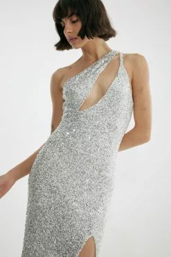 Josefine Hj X Na-Kd Deep Front Sequin Dress -Party Dresses Sales deep front sequin dress 1708 000096 00011036 1