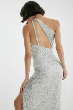 Josefine Hj X Na-Kd Deep Front Sequin Dress -Party Dresses Sales deep front sequin dress 1708 000096 00011054 1