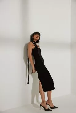 Sanna Jörnvik X NA-KD Detail Knitted Midi Dress -Party Dresses Sales detail knitted midi dress 1797 000021 0002 creative