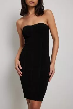 NA-KD Fine Knitted Corset Detail Mini Dress
