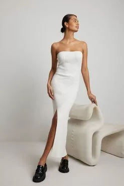 NA-KD Trend Fine Knitted High Slit Tube Dress 30 NA-KD Trend Fine Knitted High Slit Tube Dress -Party Dresses Sales fine knitted high slit tube dress 1018 009952 02602171