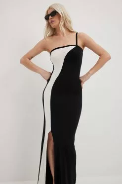 NA-KD Fine Knitted One Shoulder Maxi Dress -Party Dresses Sales fine knitted one shoulder maxi dress 1100 007023 00417484