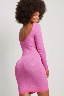 NA-KD Fine Knitted Scooped Neckline Mini Dress -Party Dresses Sales fine knitted scooped neckline mini dress 1100 006395 95870199
