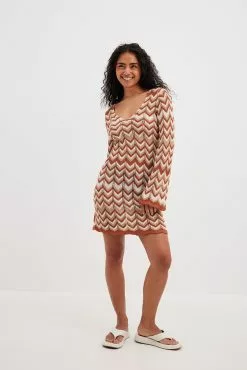 NA-KD Trend Fine Knitted Wavy Mini Dress -Party Dresses Sales fine knitted wavy mini dress 1018 010270 075413154