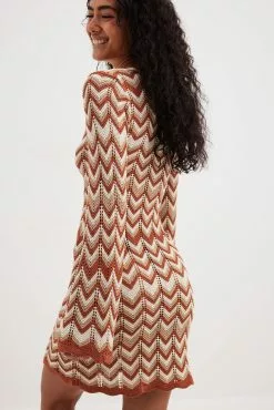 NA-KD Trend Fine Knitted Wavy Mini Dress -Party Dresses Sales fine knitted wavy mini dress 1018 010270 075413186