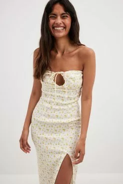 Jasmin Azizam X NA-KD High Slit Bandeau Maxi Dress -Party Dresses Sales high slit bandeau maxi dress 1710 000005 97654025 1