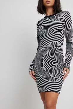 NA-KD Jaqcuard Knitted Mini Dress -Party Dresses Sales jaqcuard knitted mini dress 1100 006584 00411715