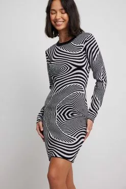 NA-KD Jaqcuard Knitted Mini Dress -Party Dresses Sales jaqcuard knitted mini dress 1100 006584 00411728