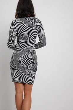 NA-KD Jaqcuard Knitted Mini Dress 13 NA-KD Jaqcuard Knitted Mini Dress -Party Dresses Sales jaqcuard knitted mini dress 1100 006584 00411743 1