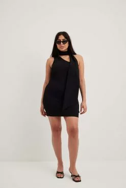NA-KD Jersey Scarf Mini Dress