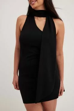 NA-KD Jersey Scarf Mini Dress -Party Dresses Sales jersey scarf mini dress 1100 007377 0002 38433