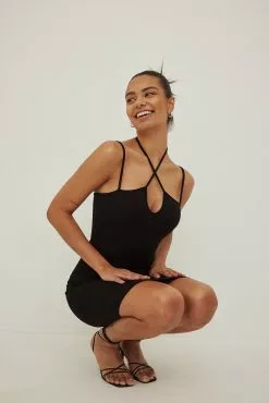 NA-KD Party Keyhole Detail Strap Mini Dress