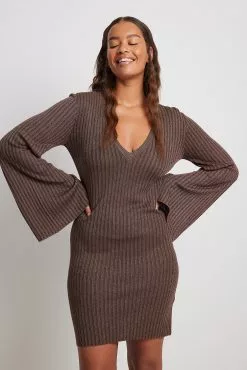 NA-KD Knitted Mini Lurex Dress