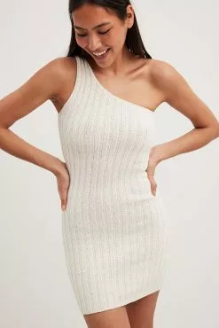 Susanna Wurz X NA-KD Knitted One Shoulder Mini Dress -Party Dresses Sales knitted one shoulder mini dress 1744 000045 0001 1154