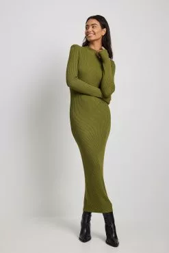 NA-KD Trend Knitted Shoulder Pads Maxi Dress -Party Dresses Sales knitted shoulder pads maxi dress 1018 009814 00521140