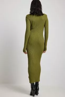 NA-KD Trend Knitted Shoulder Pads Maxi Dress -Party Dresses Sales knitted shoulder pads maxi dress 1018 009814 00521154 1