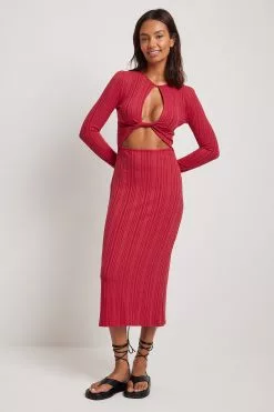 NA-KD Trend Knot Detailed Long Sleeve Dress 6 NA-KD Trend Knot Detailed Long Sleeve Dress -Party Dresses Sales knot detailed long sleeve dress 1736 000393 00040979