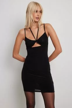 NA-KD Party Lace Detail Sleeveless Mini Dress