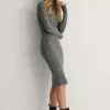 Lisa-Marie Schiffner X NA-KD Cable Knitted Midi Dress