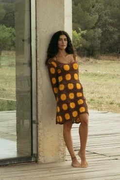 NA-KD Trend Long Sleeve Crochet Knitted Mini Dress -Party Dresses Sales long sleeve crochet knitted mini dress 1018 010362 9855 editorial1