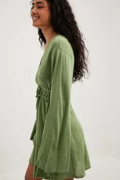 Moa Mattsson X NA-KD Long Sleeve Glitter Mini Dress -Party Dresses Sales long sleeve glitter mini dress 1727 000140 0010 15523