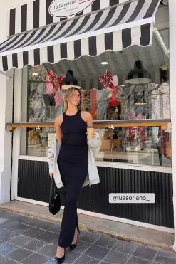 NA-KD Basic Ribbed Maxi Dress