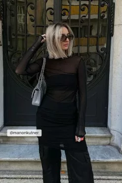 NA-KD Party Tight Mesh Midi Dress -Party Dresses Sales manonkutner 1017 002197 0002 social 3