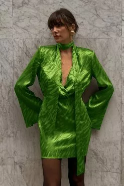 Juliesfi X NA-KD Marked Shoulder Mini Dress -Party Dresses Sales marked shoulder mini dress 1795 000012 9680 editorial