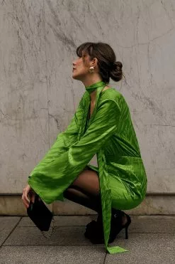 Juliesfi X NA-KD Marked Shoulder Mini Dress -Party Dresses Sales marked shoulder mini dress 1795 000012 9680 editorial1