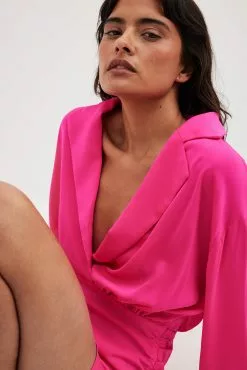 Josefine Hj X Na-Kd Marked Waist Deep Front Dress -Party Dresses Sales marked waist deep front dress 1708 000121 0799 r 3