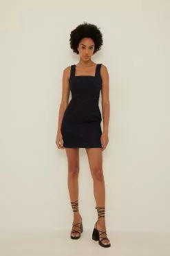 NA-KD Fitted Denim Mini Dress -Party Dresses Sales na kd fitted denim mini dress 1018 009418 1478 0026